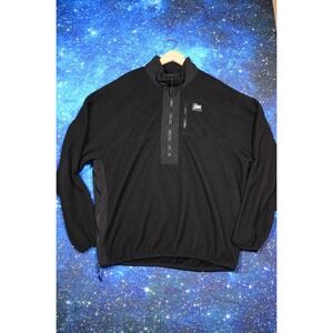 Patta Polartec Fleece Jacket Mens 2XL Black 1/2 Zip Pullover Side‎ Zips Outdoor